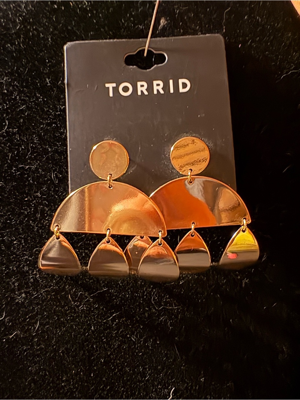 Torrid Gold Tone Dangle/Drop Earrings Metal Butterfly Back Lobe No Stone